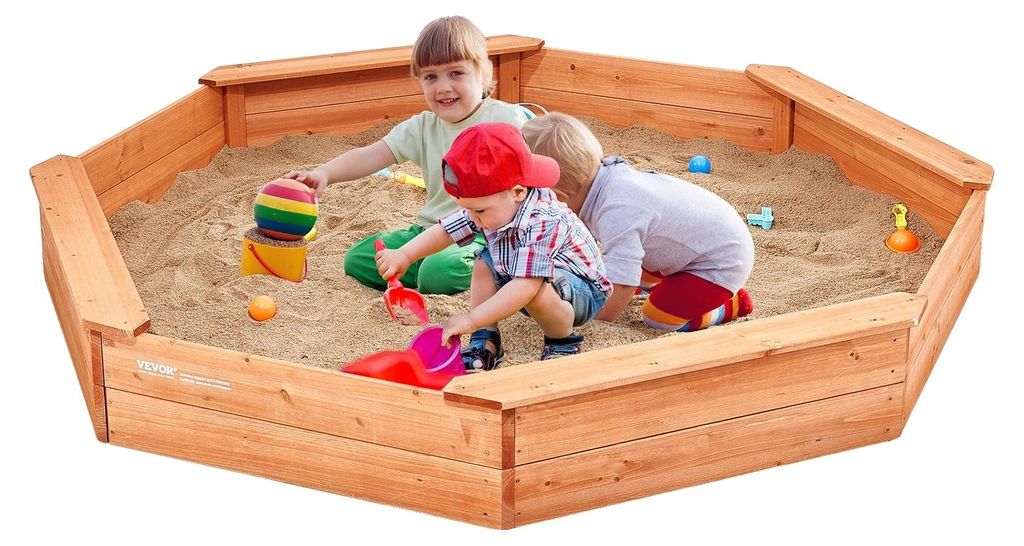 VEVOR sabbiera in legno con copertura, sabbiera ottagonale, Immagine del prodotto 