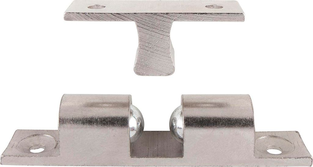 Doppelkugelschnapper Schließsystem (Schnappverschluss) 13x70mm vernickelt