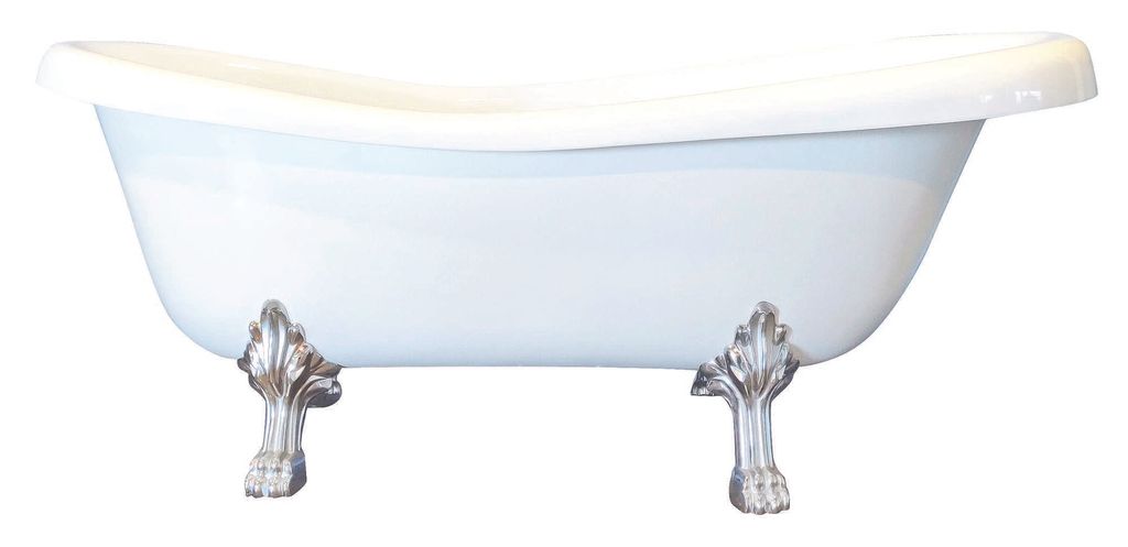 ONDEE ZEN – RETRO-Badewanne 1900 – Freistehende Badewanne 170 x 75 cm – 12 mm starkes, verstärktes Acryl – Weiß