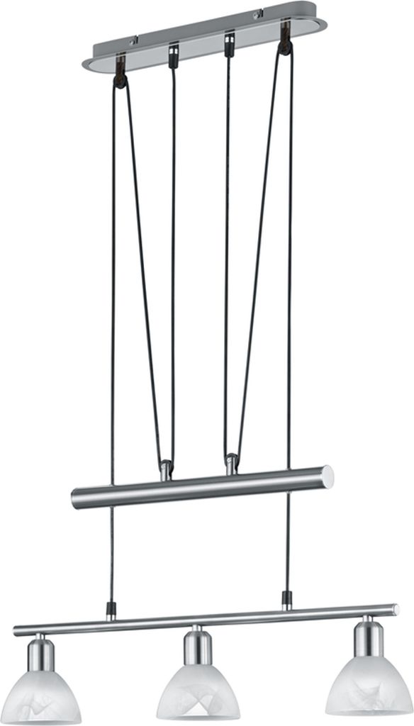 Trio Levisto Pendelleuchte Metall/Glas Alabasterfarbig Produktbild 