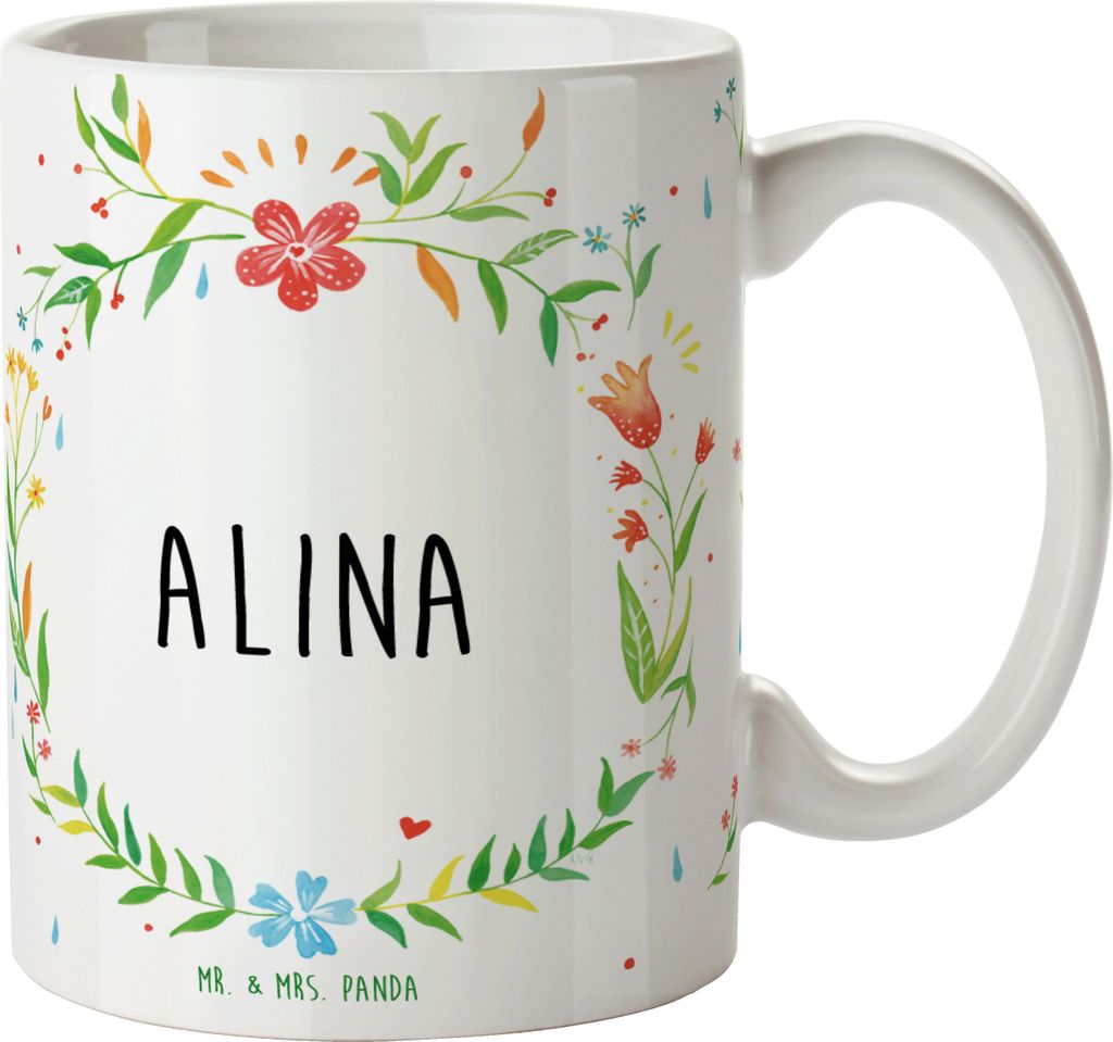 Mr. & Mrs. Panda Kaffeebecher Alina - Geschenk, Pott, Kaffeetasse, keramik, Becher, kakaobecher, Tasse