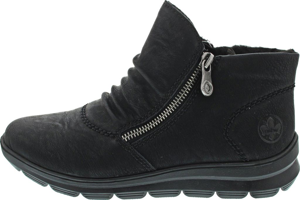 Rieker Schnür-,Zug-u.Schnallenstiefel in schwarz, Gr. 38 Produktbild 