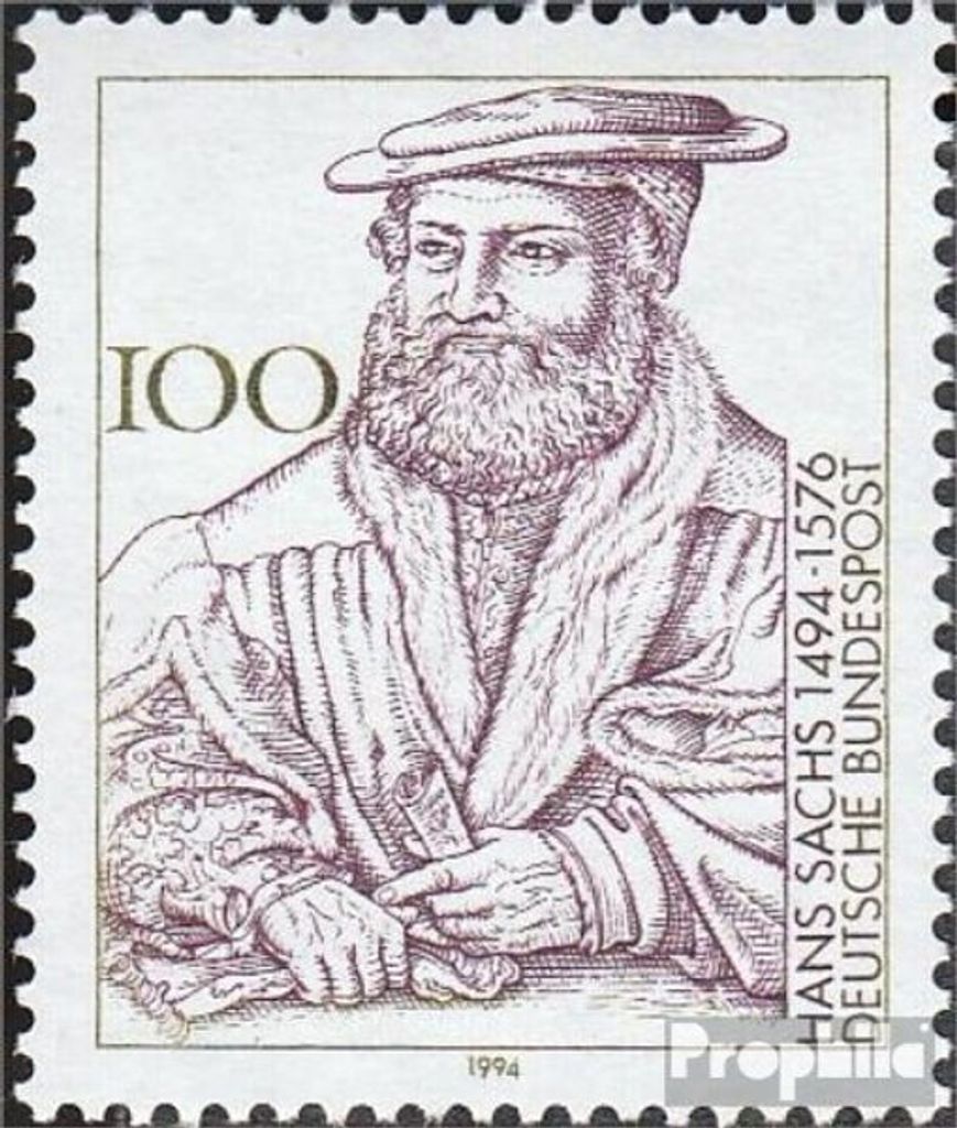 Briefmarken BRD (BR.Deutschland) 1994 Mi 1763 (kompl.Ausg.) FDC 500.Geburtstag von Sachs