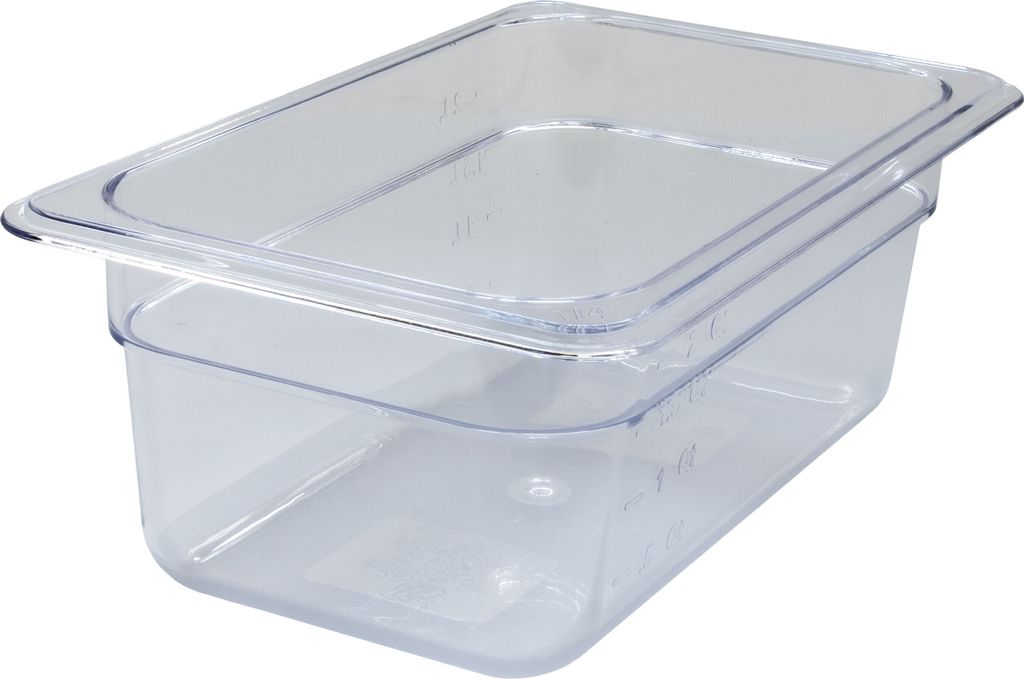 AcMax Gastronormbehälter GN 1/4 Polycarbonat GN-Behälter 2,8 Liter Tiefe 100mm Kunststoff