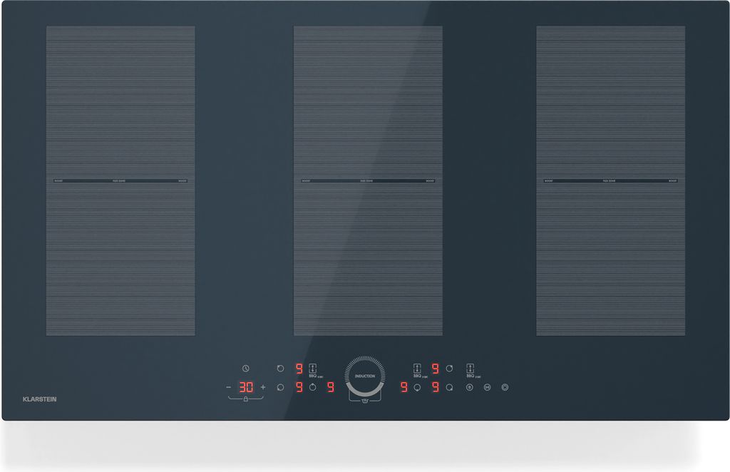 Klarstein Delicatessa 90 Induktionskochfeld – 6-Zonen-Einbaukochfeld, 10.500 W Mit Flexzone Und Boostern, Schieberegler, Timer Und Kindersicherun...