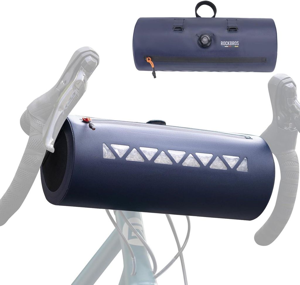 ROCKBROS Road to Sky Fahrrad Lenkertasche Wasserdicht, Vordertasche Fahrrad große Kapazität Kratzfest Verschleißfest, für Rennrad MTB Gravelbike