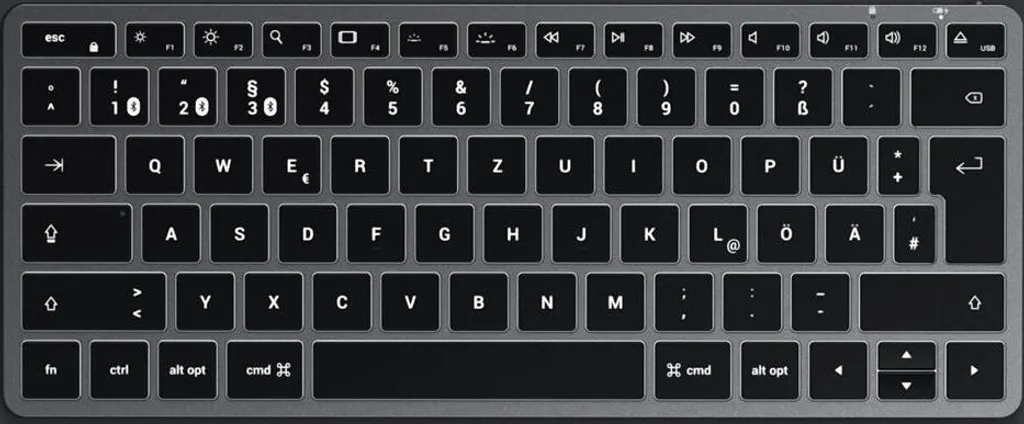 Petit Clavier Bluetooth Satechi Slim X1 Mini QWERTY - Gain de Place - 12