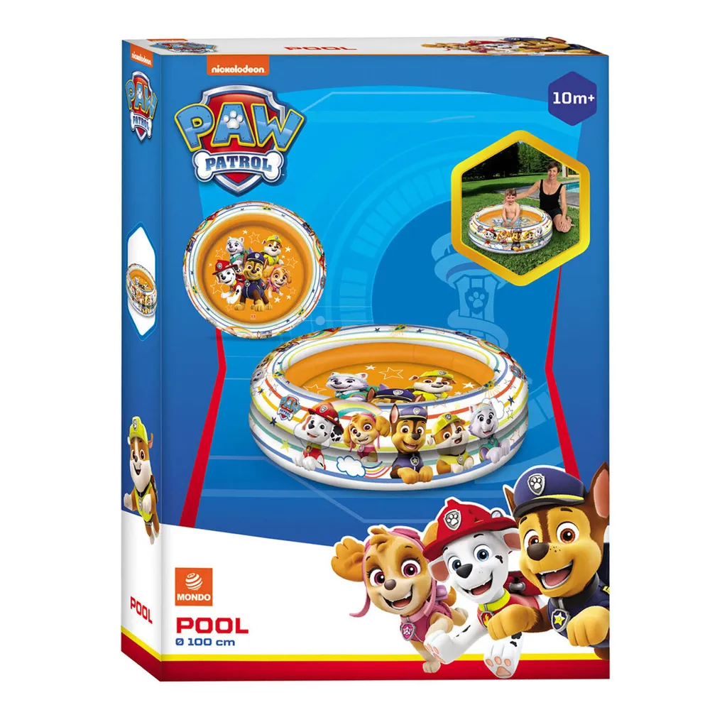 Mondo Piscina PAW Patrol 2 Anelli 100cm - Ideale per il Giardino