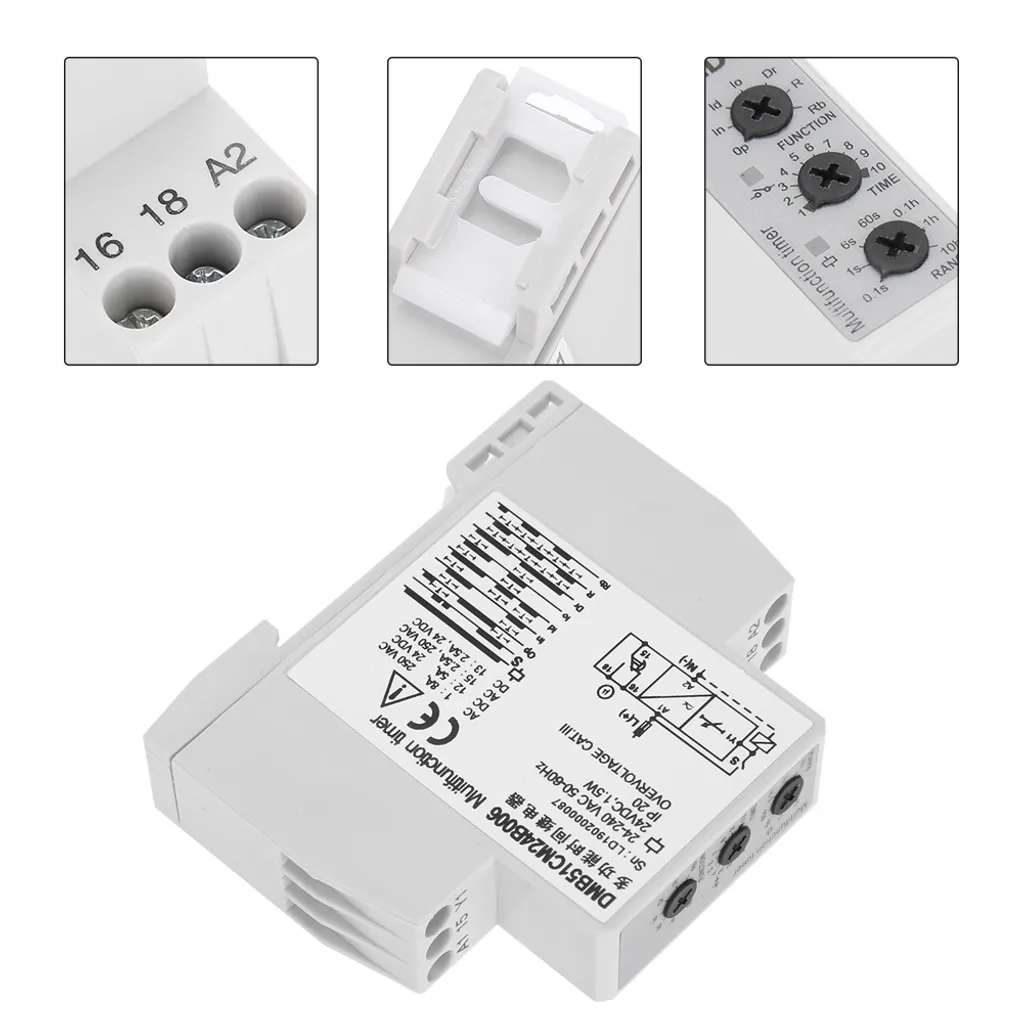 Relais de temporisation d'arrêt réglable 12V DC avec indicateur lumineux