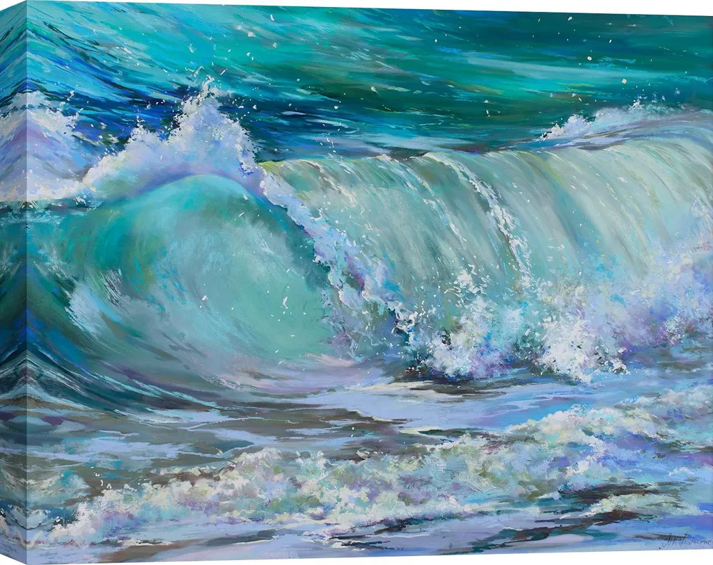 Esplora l'Oceano con Aqua Wave di Nel Whatmore - Quadro su Tela 60x40