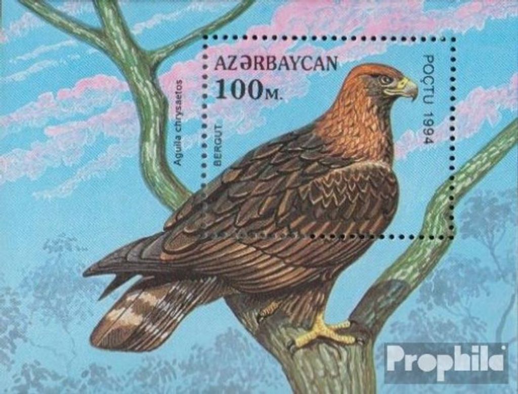 Briefmarken Aserbaidschan 1994 Mi Block9 (kompl.Ausg.) postfrisch Greifvögel