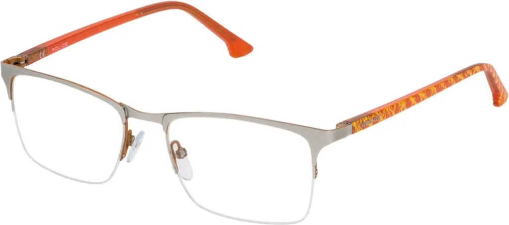 Police VPL397 540s34 Matte Palladium | Occhiali Vista Uomo 2024