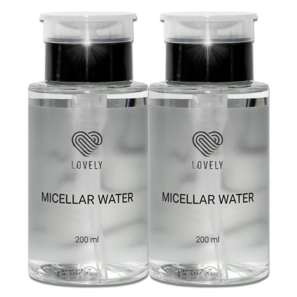 Mizellenwasser Wimpernverlängerung Wimpernreinigung Gesichtsreinigung von Lovely, 2x 200ml