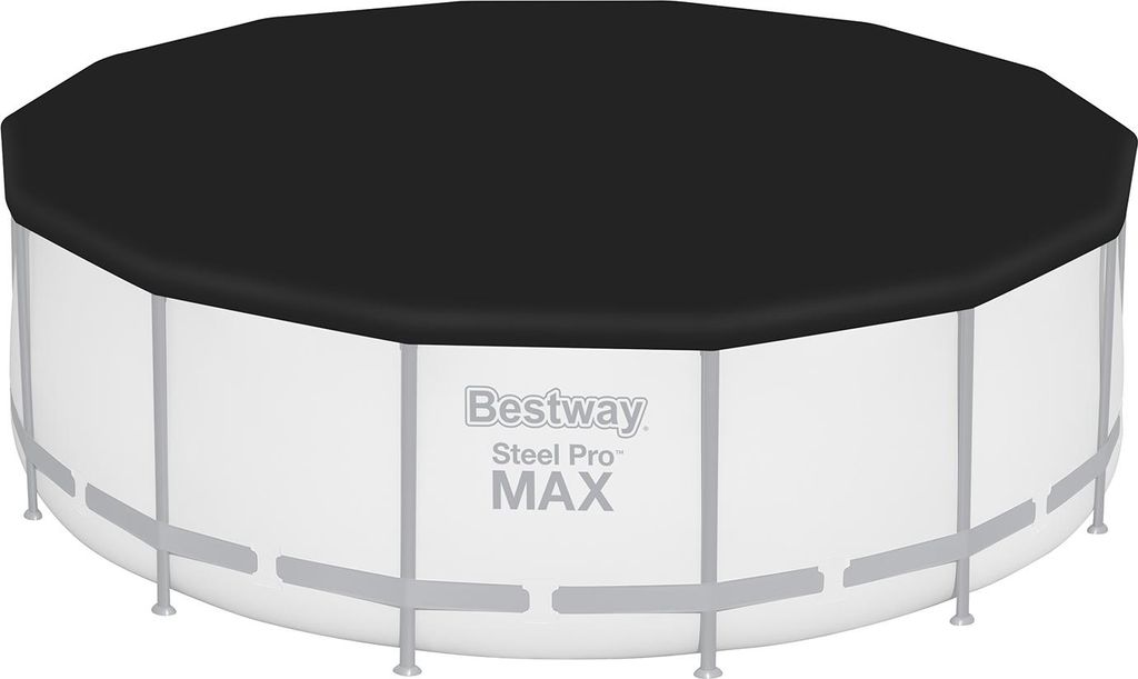 Bestway® PVC-Abdeckplane Ø 427 cm, schwarz, rund Produktbild 