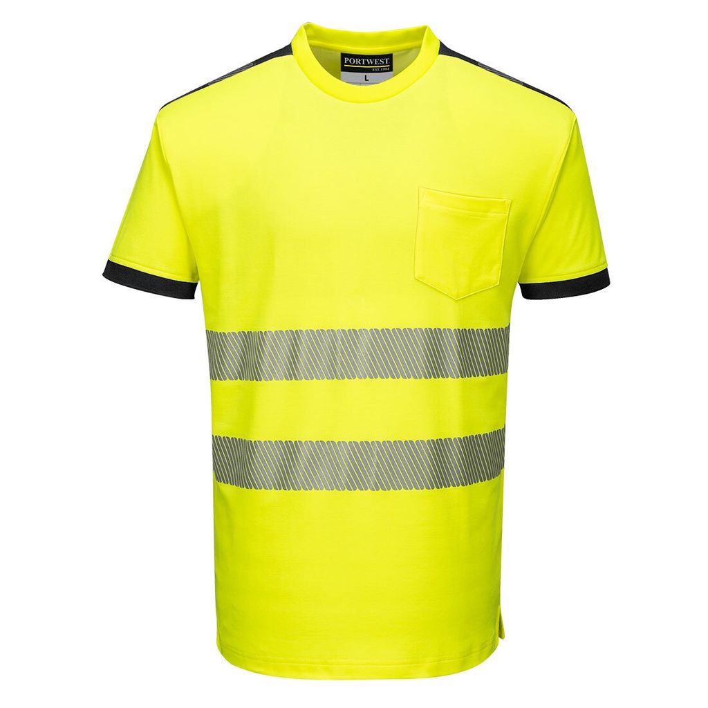 Portwest T181 PW3 Hi-vis T-Shirt, kurzarm Yellow/Black Gr. XS