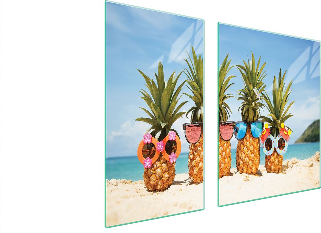 Glasschutzplatte Für Herd 90X52 Ananas