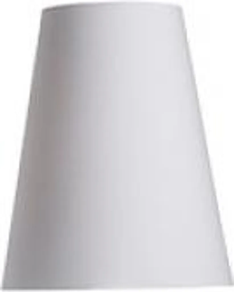 Abat-jour de table blanc CONNY en tissu polycoton et PVC Ø 30 cm