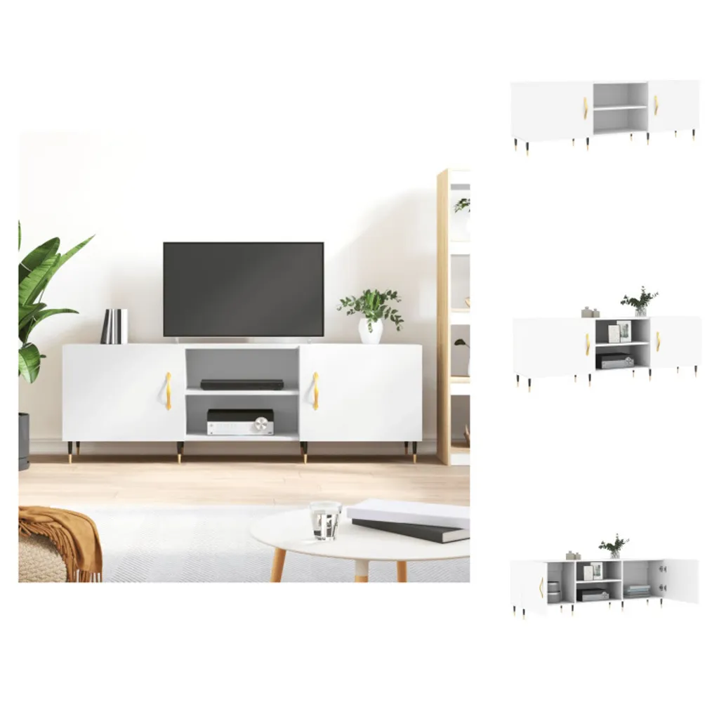 Mobile TV vidaXL Bianco 150x30x50 cm | Porta TV Legno Multistrato Soggiorno