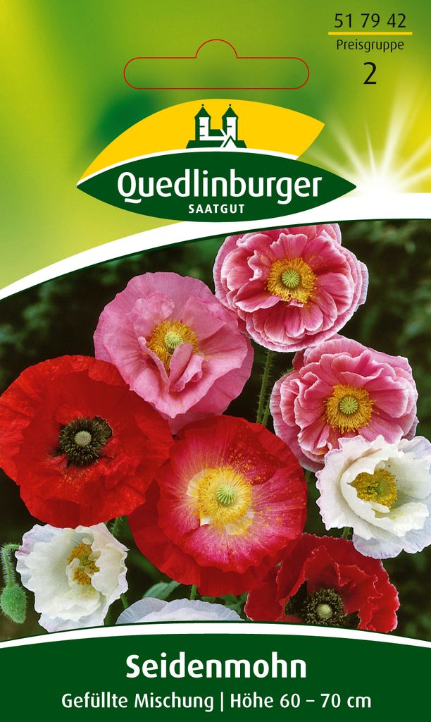 Quedlinburger Saatgut - Seiden-Mohn Gefüllte Mischung - Samen - 517942