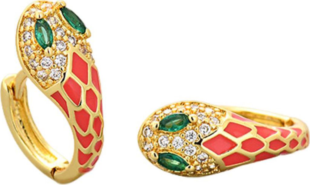 1 Paar kleine Creolen für Damen, glänzende Strasssteine, eingelegte Schlangenform, Ohrclips, Ohrringe, Schmuck, Geschenk