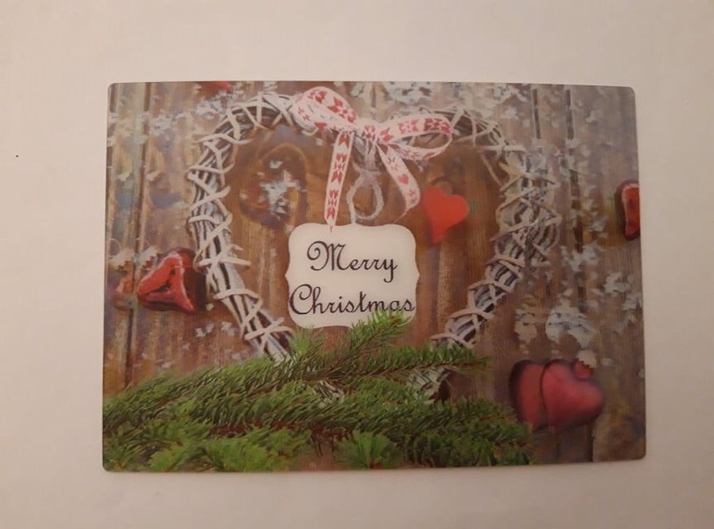 3 D Ansichtskarte Merry Christmas, Postkarte Wackelkarte Produktbild 
