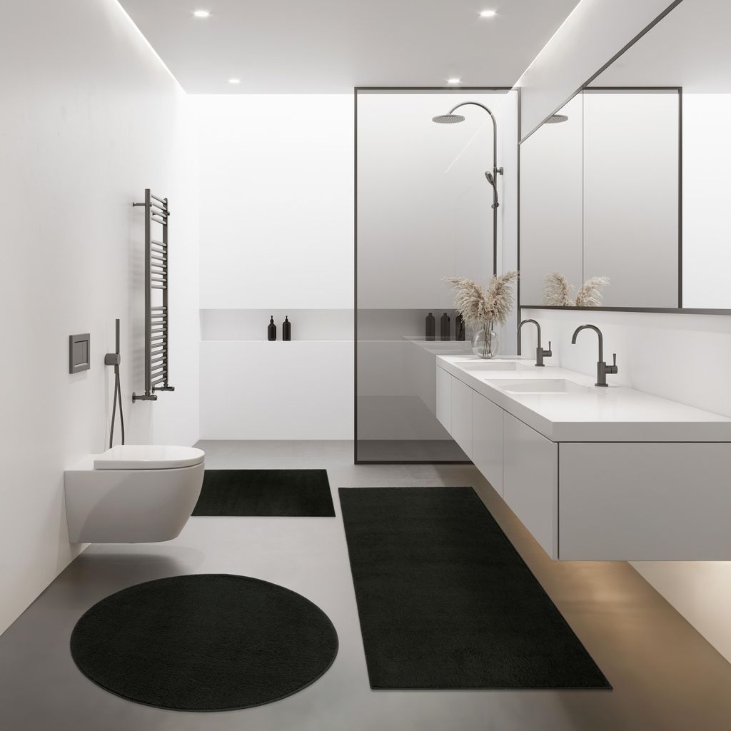 Tapis de bain moderne Tapis de salle de bain Shaggy Image du produit 