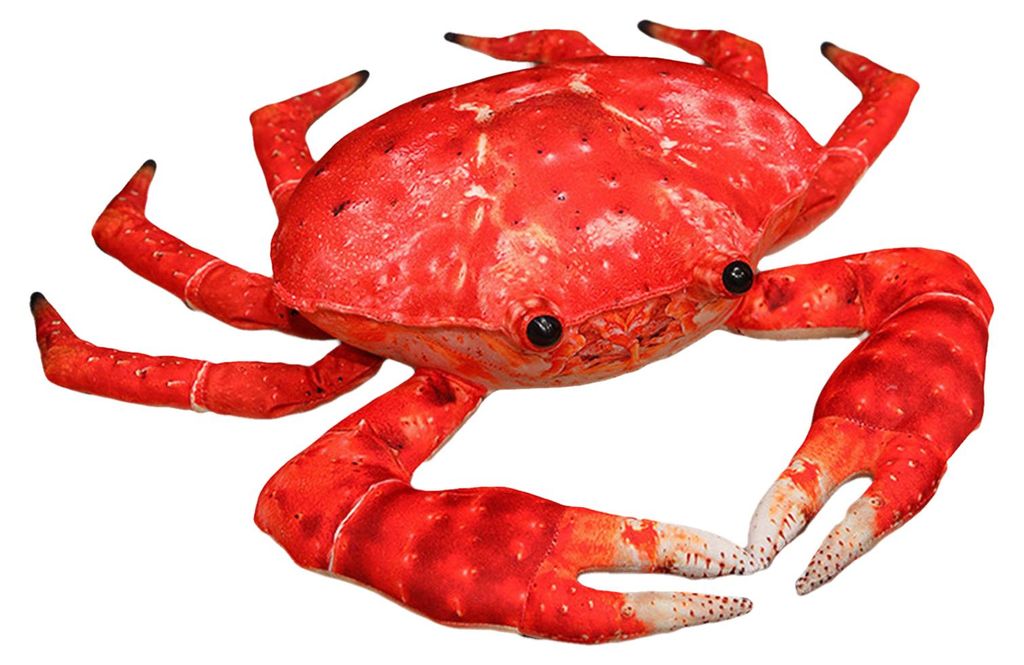 Realistisches Krabben-Plüschkissen, weiches Meerestier-Kuscheltier, niedliche Meereslebewesen-Dekoration für Bett, Sofa, Aquarium-Motiv, Geschenk...