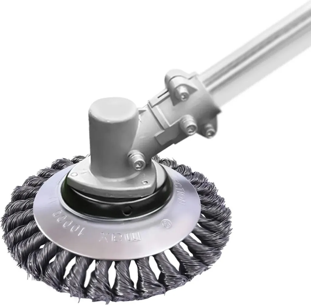 Brosse rotative inox 15cm pour éliminer mousse et herbes folles