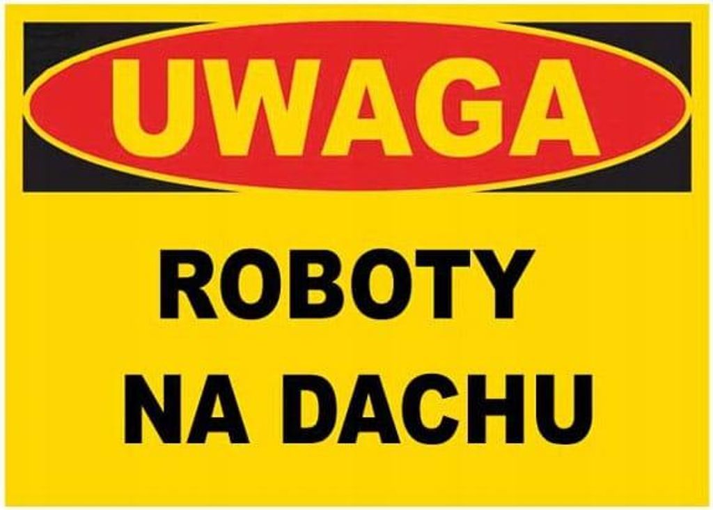 BTO-5 - SIGN - BOARD Bauarbeiten auf dem Dach