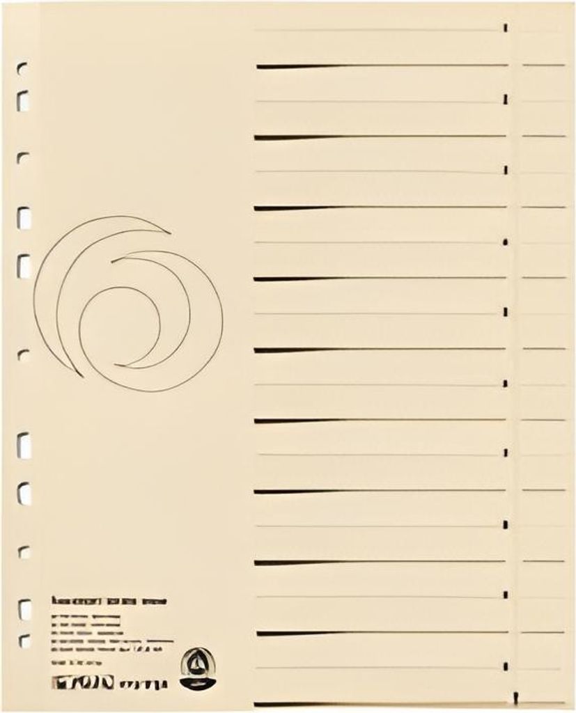 Herlitz Intercalaire A4 carton manila chamois paquet de 50 Image du produit 