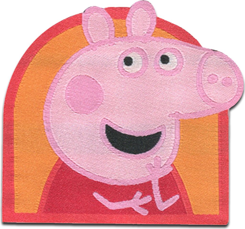 Comercial Mercera Peppa Wutz Peppa - Aufnäher, Bügelbild, Aufbügler, Applikationen, Patches, Flicken, Zum Aufbügeln, Größe: 4,9 x 5,1 cm