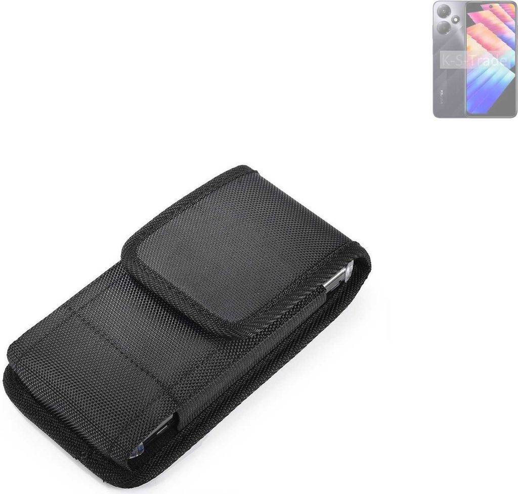 Holster Gürteltasche kompatibel mit Infinix Hot 30 Play Holster Gürtel Tasche wasserabweisend Handy Hülle Schutz Hülle Outdoor schwarz K-S-Trade