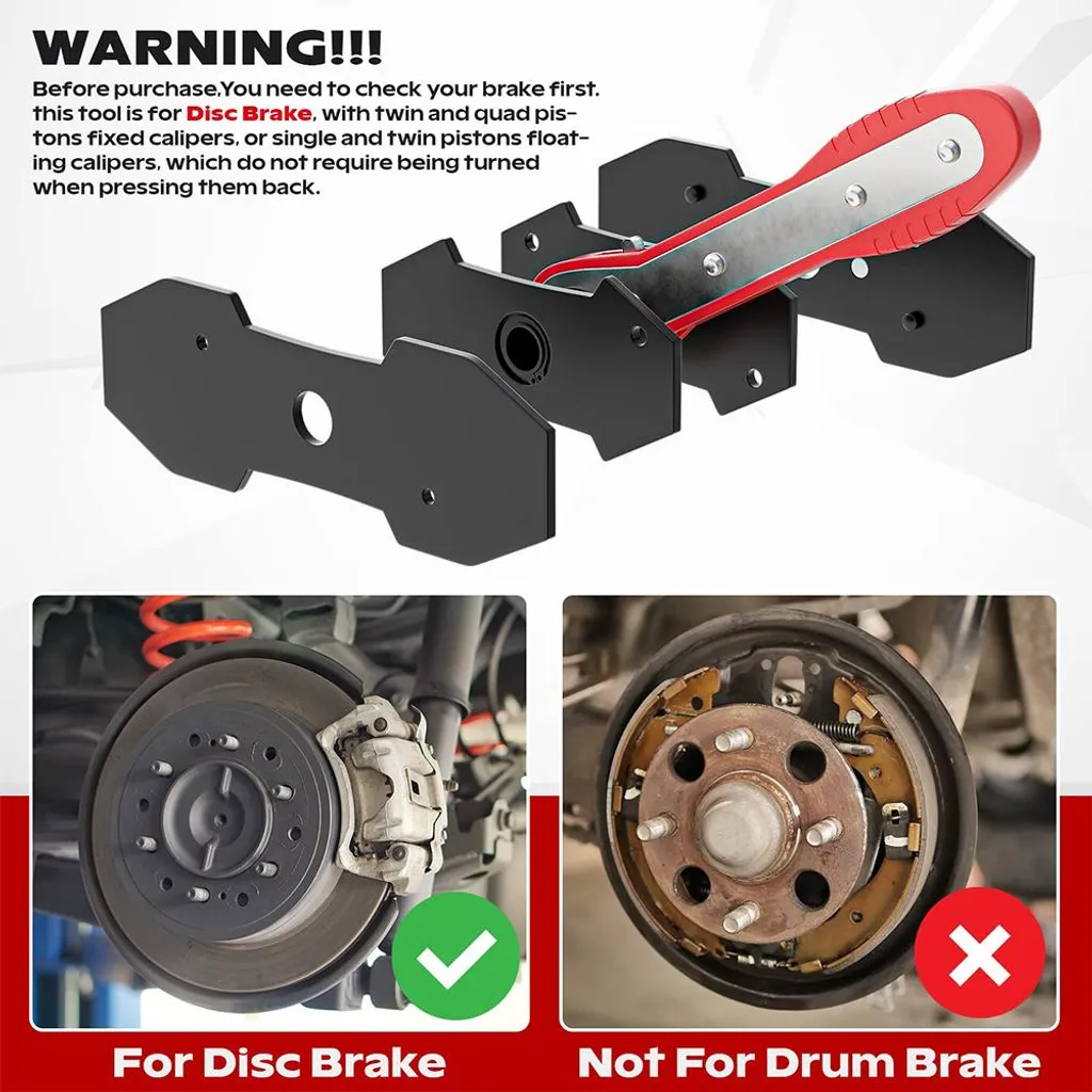 Outil étrier de frein rotatif 360° pour débloquer pistons de disque - 4