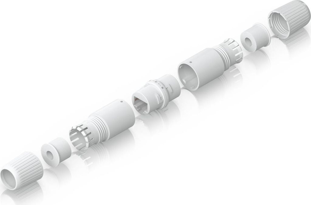 Ubiquiti UACC-RJ45-Coupler-C6A-Outdoor, Płaski, Biały, Zdjęcie produktu 