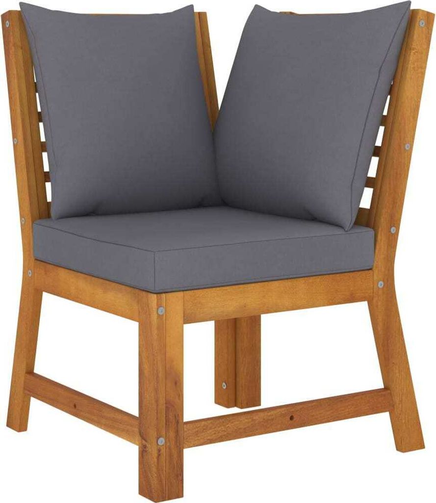 vidaXL Canapé d'angle modulaire avec coussins gris foncé en Image du produit 