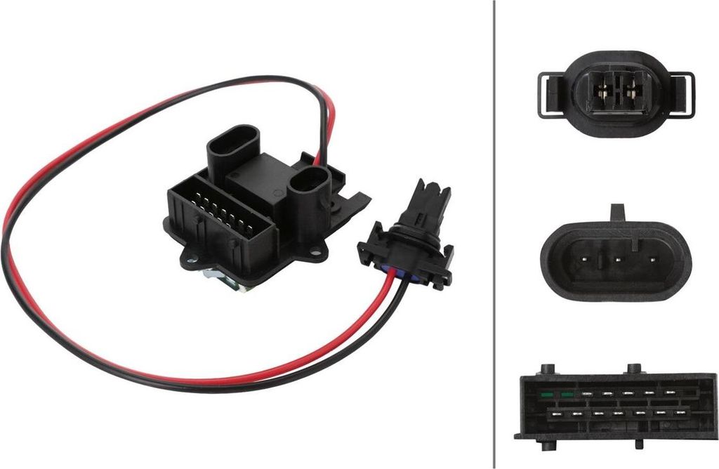 Widerstand Innenraumgebläse 12 V 15-polig HELLA für u.a. NISSAN PRIMASTAR