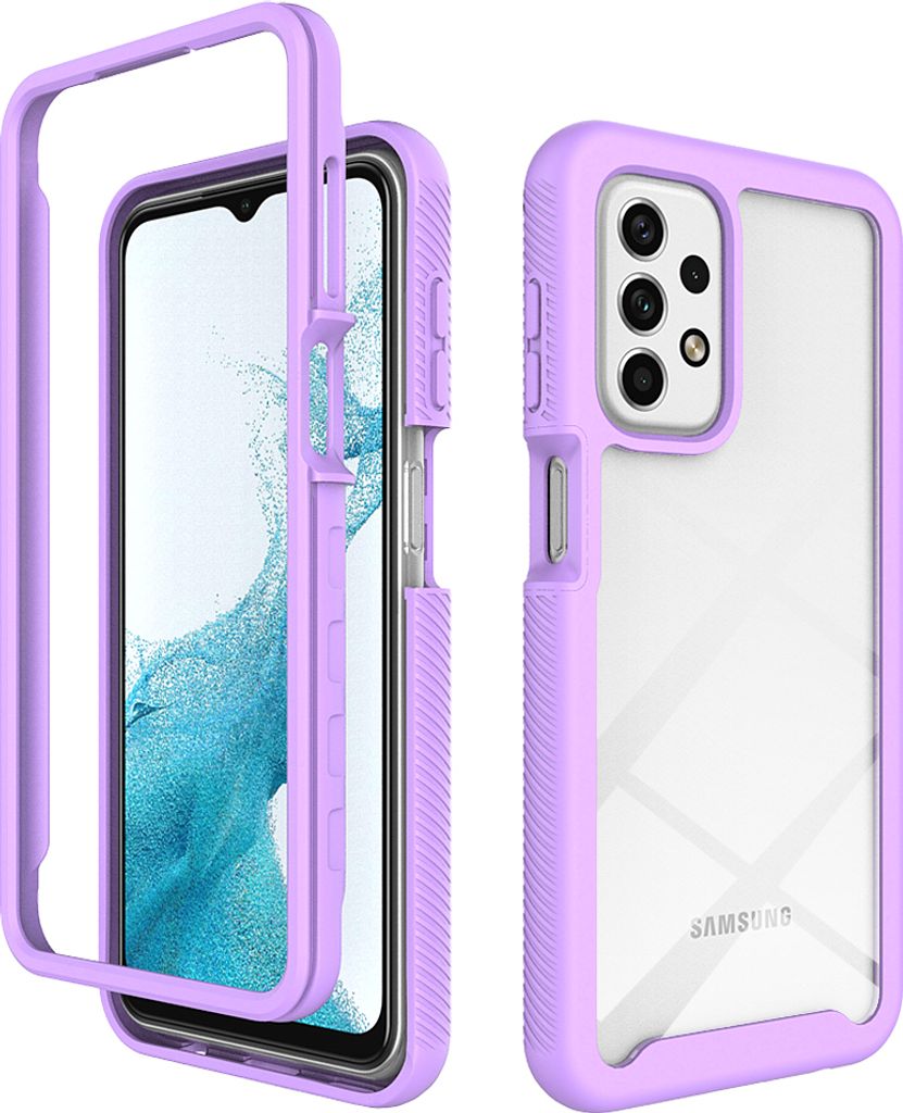Galaxy A23 4G Hülle, Hybrid Transparente Rückseite Robust Produktbild 