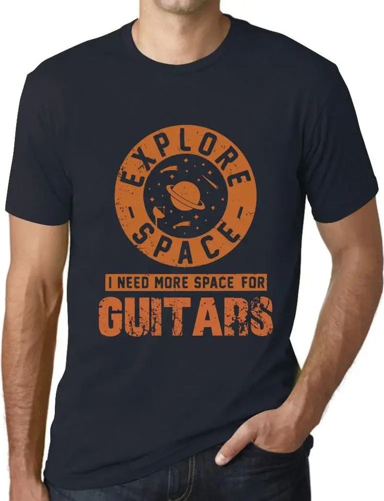 Herren Grafik T-Shirt Platz erforschen ich brauche mehr Platz für Gitarren – Explore Space I Need More Space For Guitars – Öko-Verantwortlich...