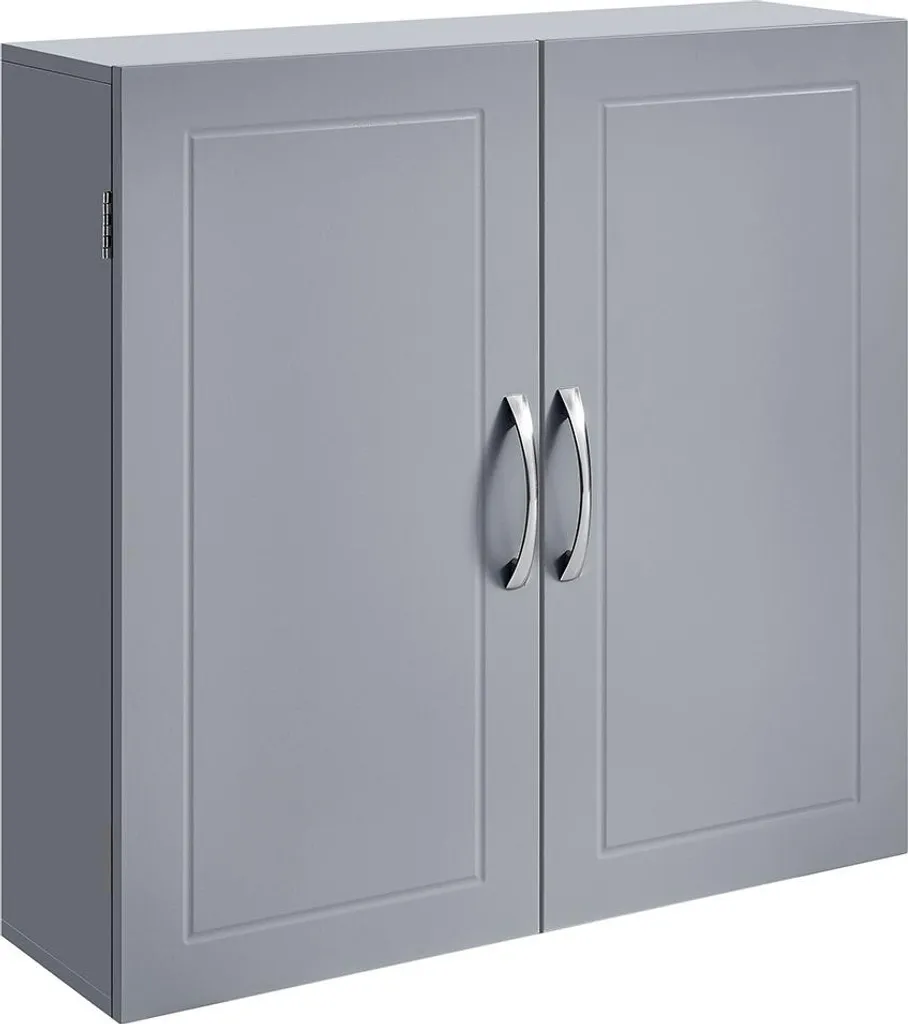 Armoire de salle de bain murale anti-humidité avec tablettes amovibles