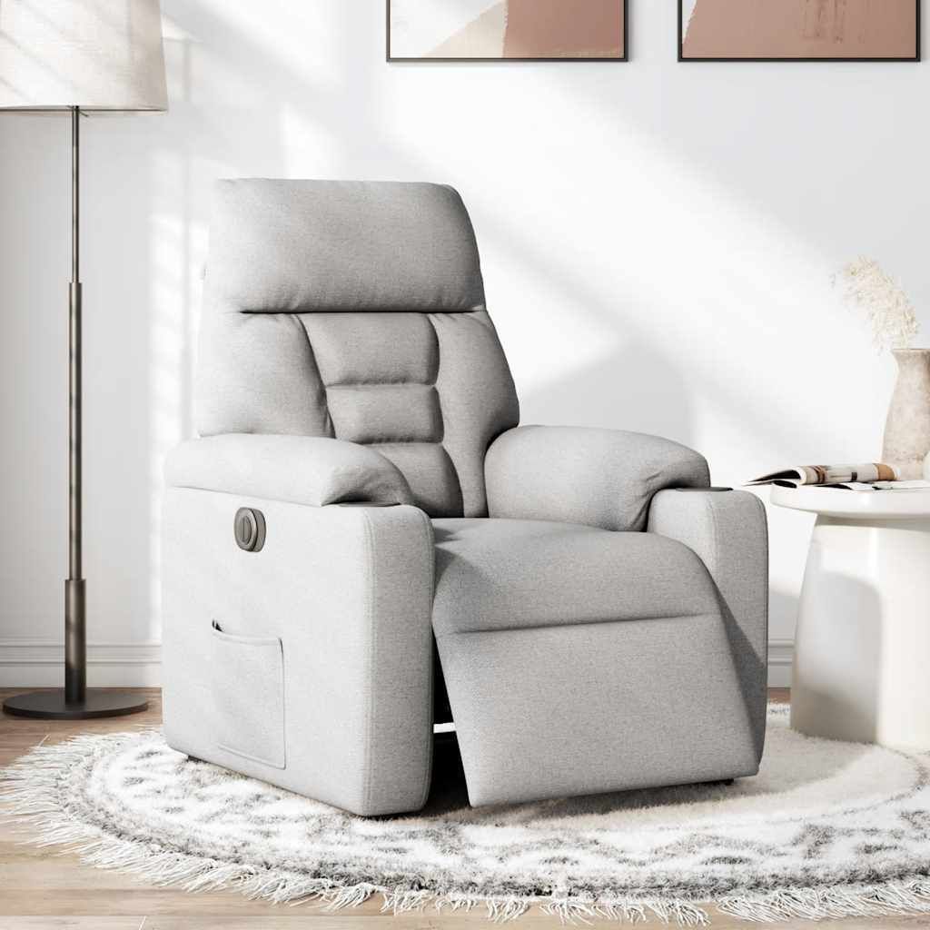 "2026 Aktion"Relaxsessel- TV-Sessel - Einzelsofa elegantes Design - Elektrisch Wolkengrau Stoff - 72x90x99cm - Couchsessel NeuMöbel290083