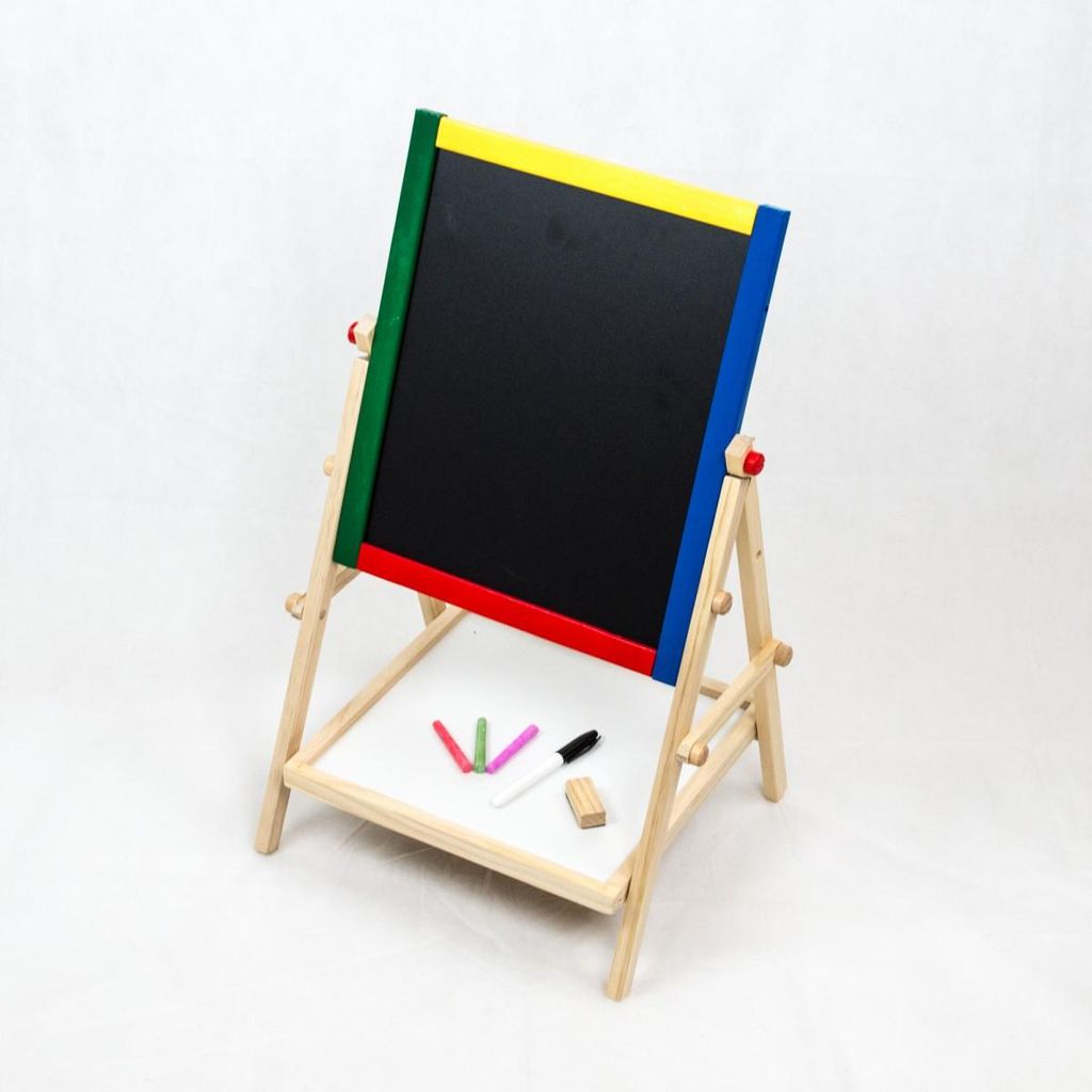 2 in 1 Kindertafel/Schultafel inklusive Kreide, Filzstift Produktbild 