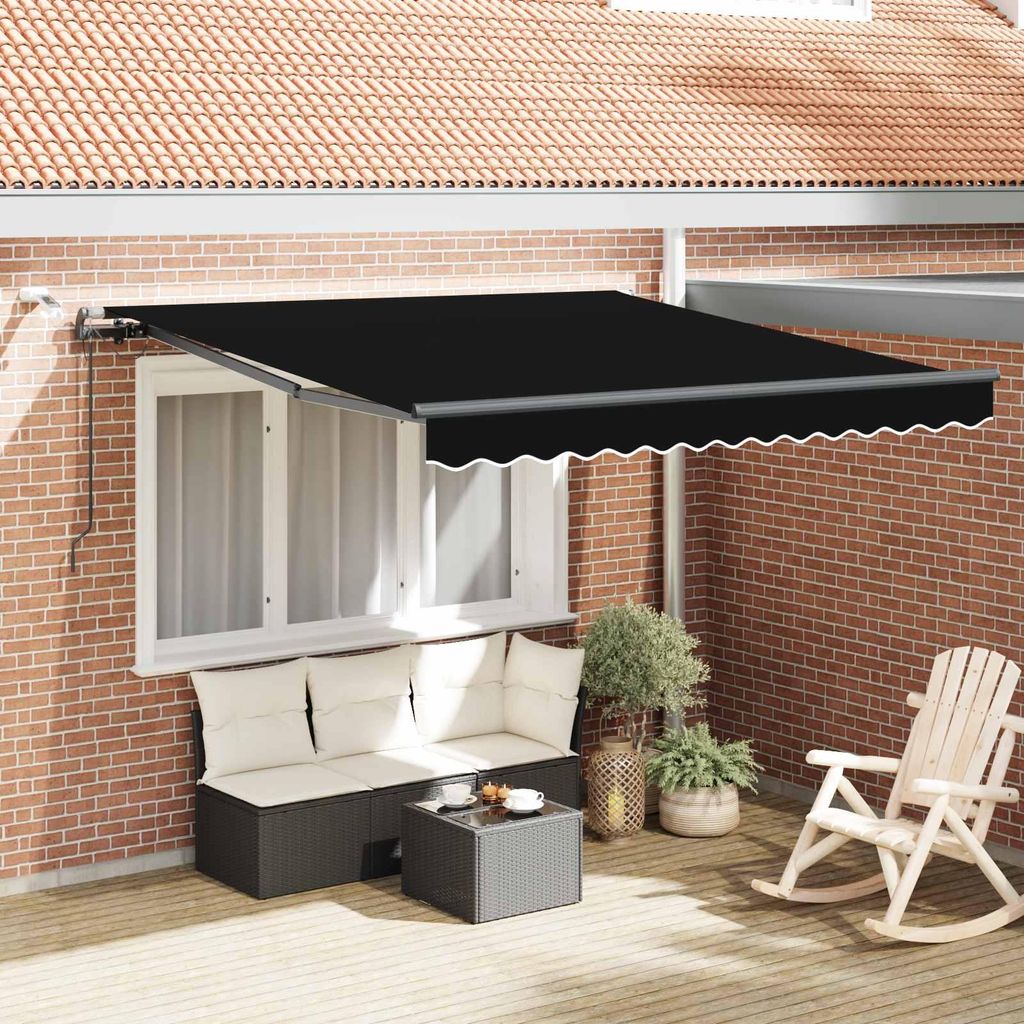 Maison Exclusive - Markisenstoff Schwarz 350 x 250 cm Polyester