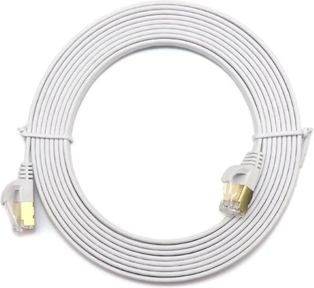 Câble Réseau Ethernet RJ45 Cat 6 Longueur 30 Mètres Fil Rigide Gris LAN