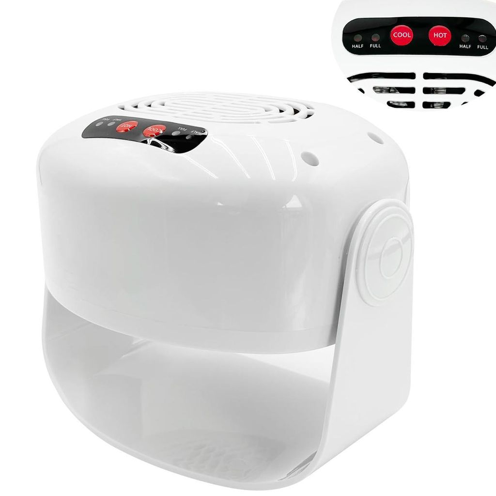 Nail Fan Nageltrockner mit Heiß- & Kaltluft – Rotierender Luft-Nageltrockner für Nagellack, Maniküre & Pediküre