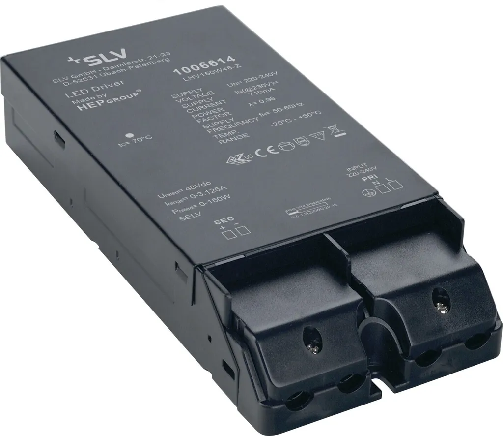 Bloc d'alimentation LED 48V 150W noir transformateur haute performance