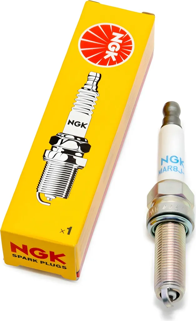 Set candele NGK 4x LMAR8J-9E Candela antirumore, filettatura extra lunga 26,5 mm Ø 10,0 mm esagonale 14,0 mm, elettrodo a doppia massa distanza tra gli elettrodi 0,90 mm, valore termico 8, 93972
