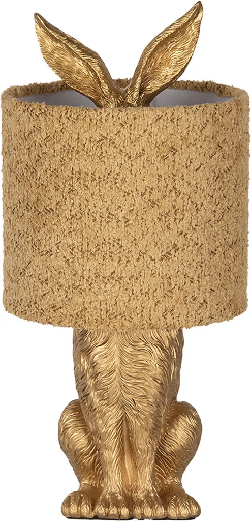Lampada Coniglio Oro Clayre & Eef Ø 20x43 cm | Illuminazione Retro Chic