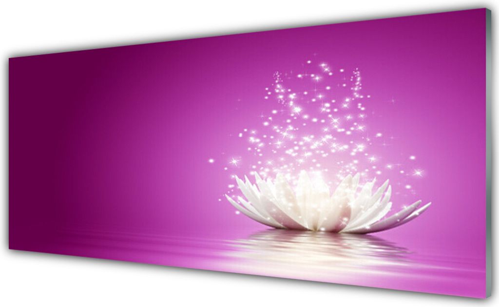 Acrylglasbilder 125x50 Wandbild Druck Lotos Blume Pflanzen