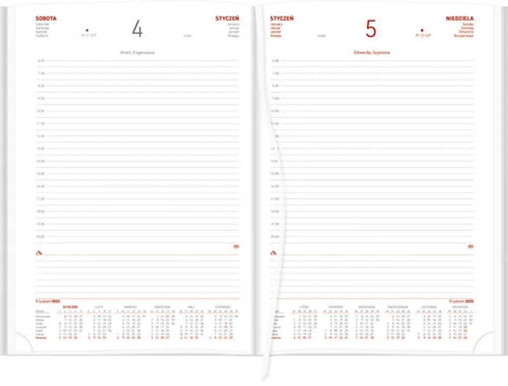 Calendrier A4 Argent magnétique Nebraska avec surface d'écriture large