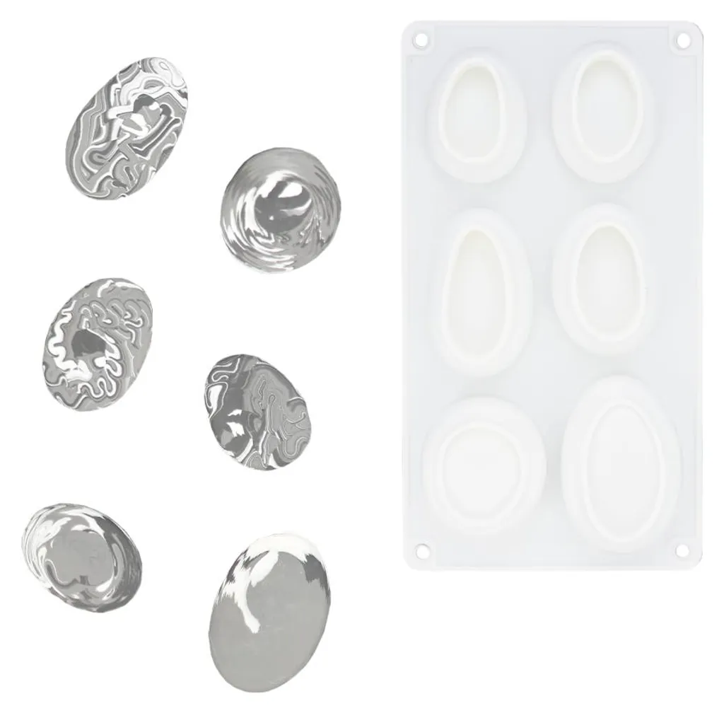 Moule silicone Jesmonite galets démoulage facile pour moulages sans bulles